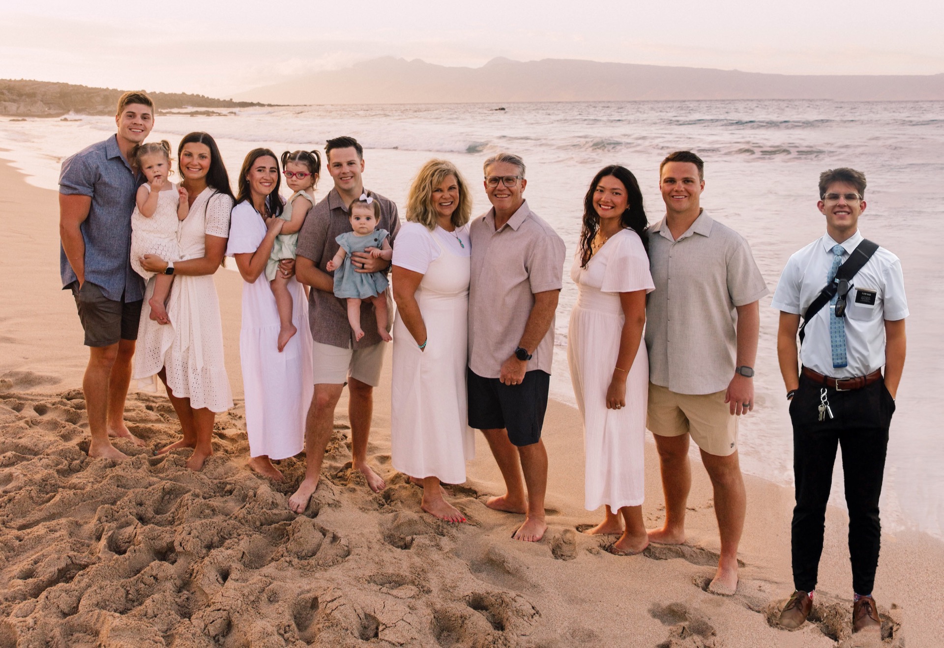 Utah family at the beach